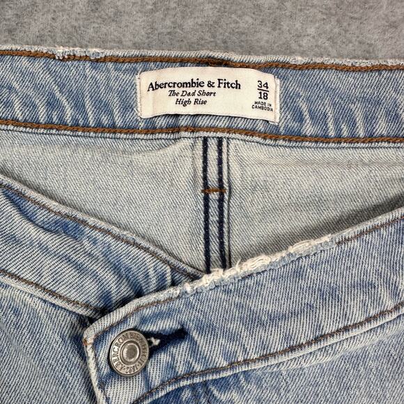 Abercrombie Dad Shorts Light Wash 18 - Picture 2 of 4